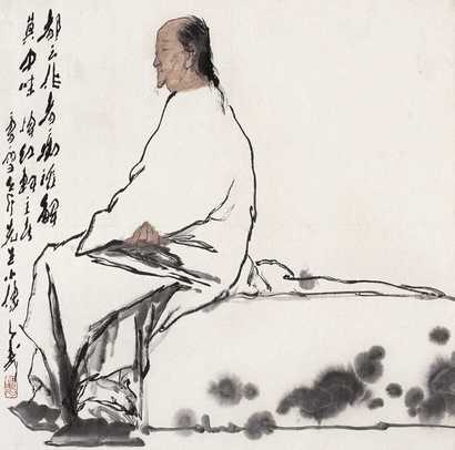 王子武 现代 曹雪芹像 镜心